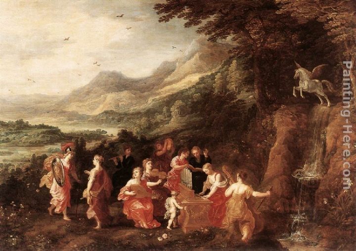 Joos De Momper Helicon or Minerva's Visit to the Muses